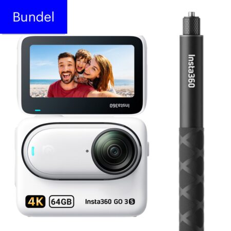 Insta360 GO 3S - 4K Vlog Bundel - 64GB - Inclusief 114cm Selfie Stick